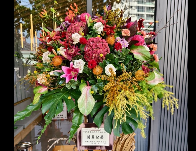 大器雙層精緻花柱